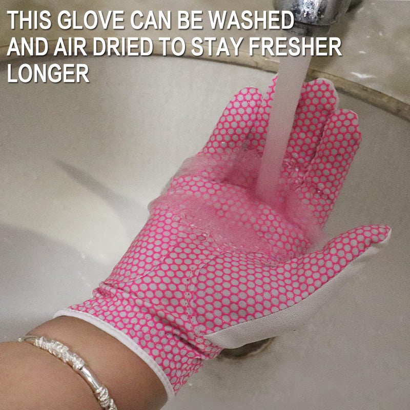 FINGER TEN Womenâ€™s Golf Gloves Ladies Left Hand Right Handed Golfer Value 6 Pack, All Weather Rain Grip Glove Pink Fit Small Medium Large XL (6 Pack Pink, Medium, Right) - Image 5